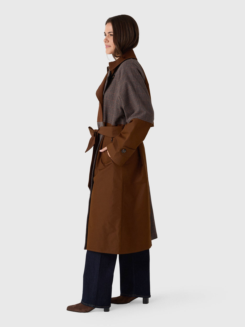 Essentiel Antwerp Women's Kagu Patchwork Trench Coat