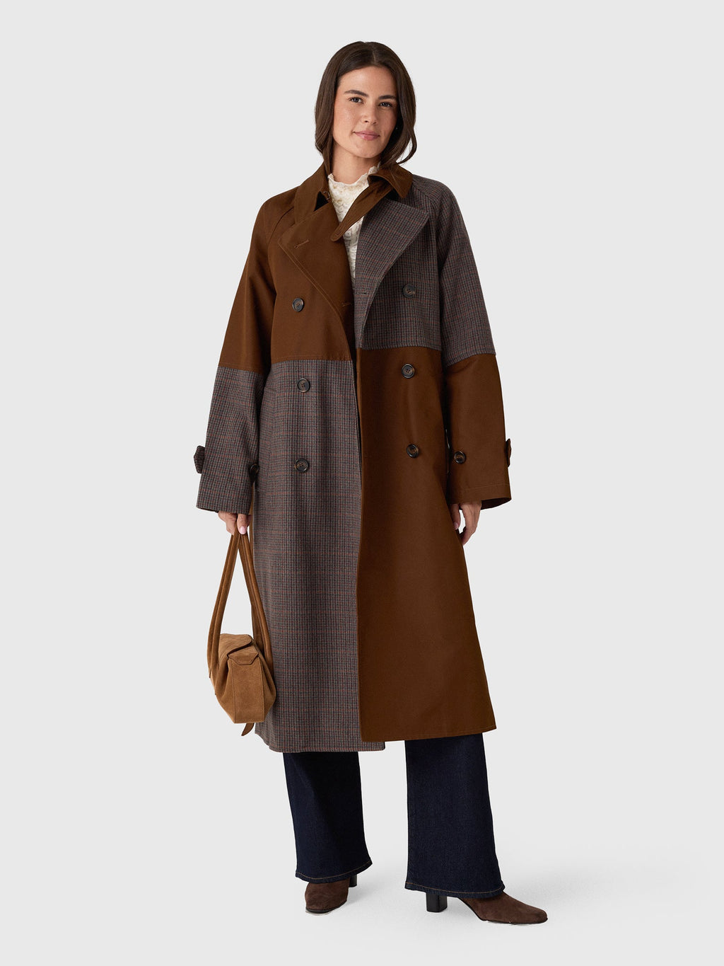 Essentiel Antwerp Women's Kagu Patchwork Trench Coat
