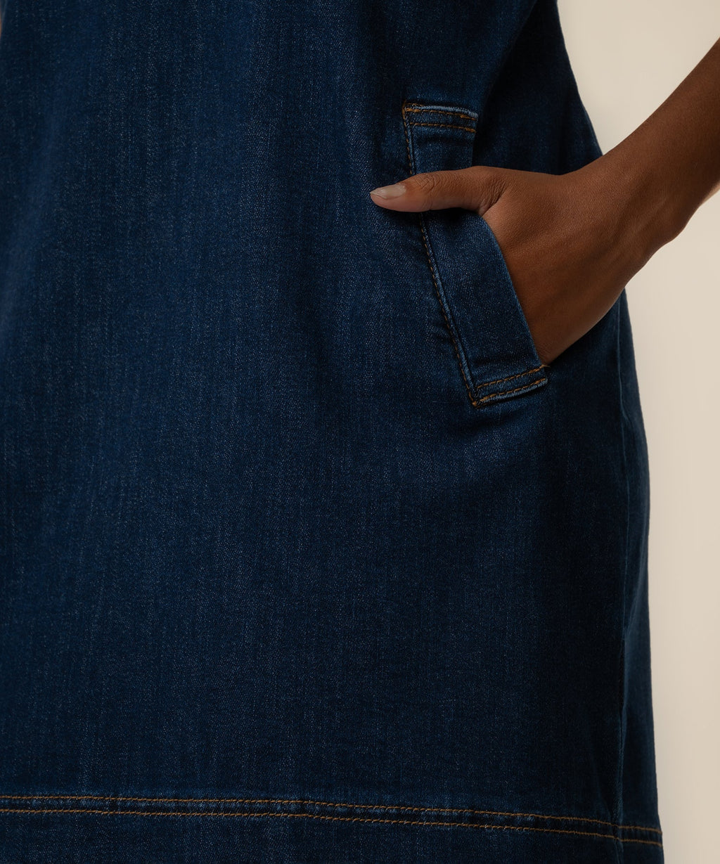 Tatiana Denim Dress in Plan Wash
