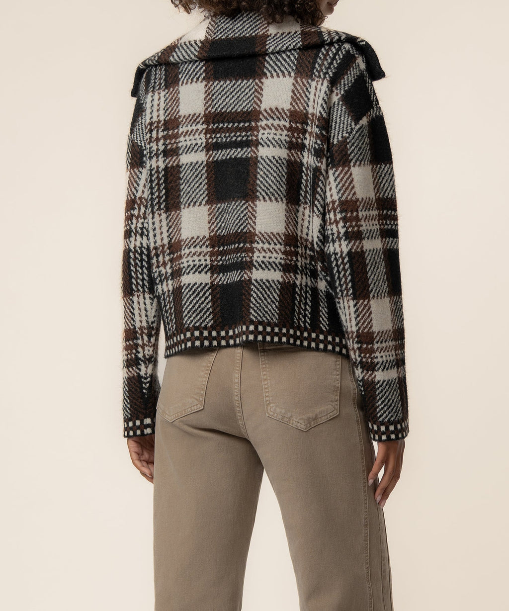 Rue Sweater Knit Jacket in Chocolate