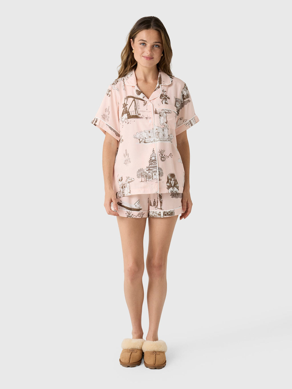 Katie Kime Women's Texas Toile Pajama Set