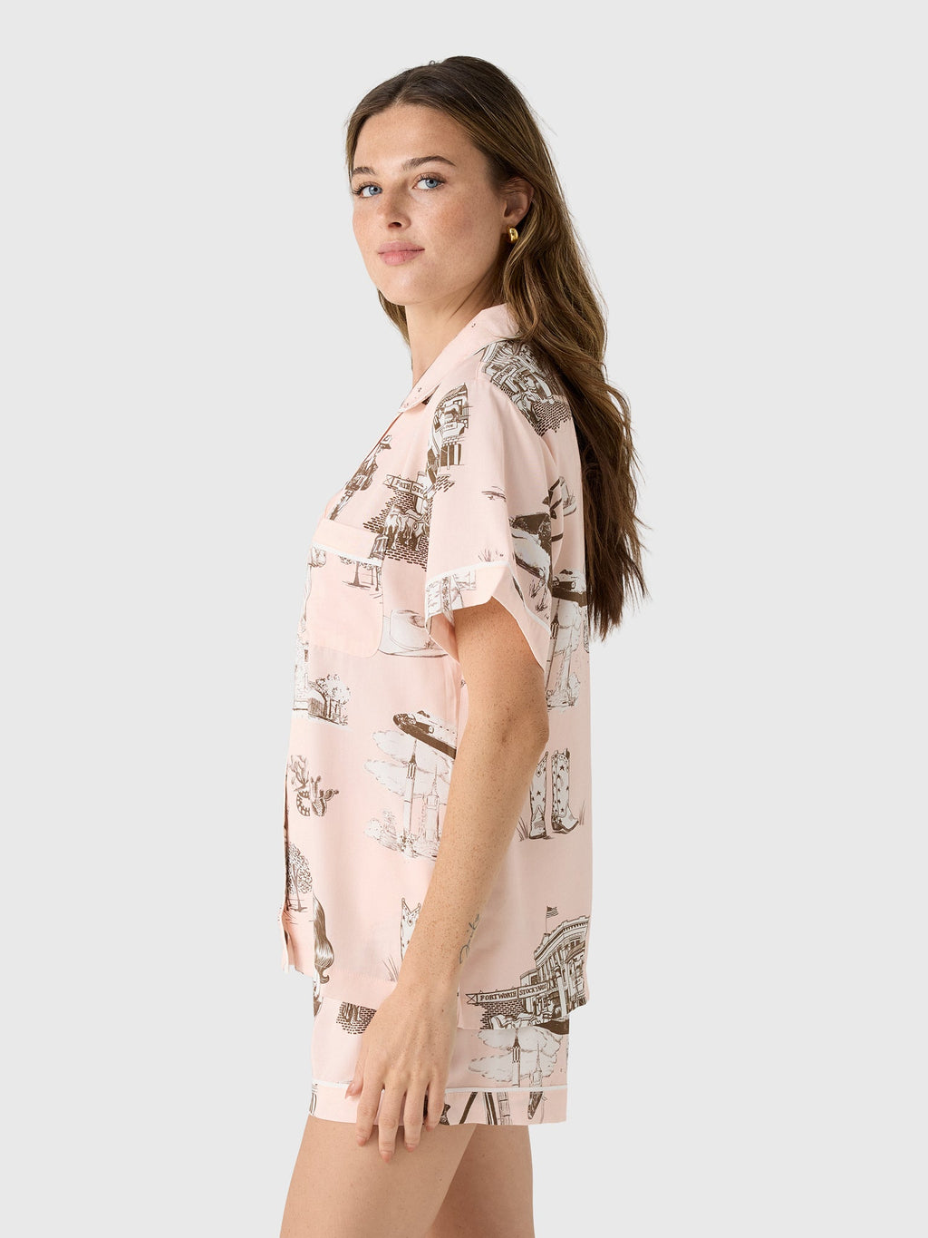 Katie Kime Women's Texas Toile Pajama Set