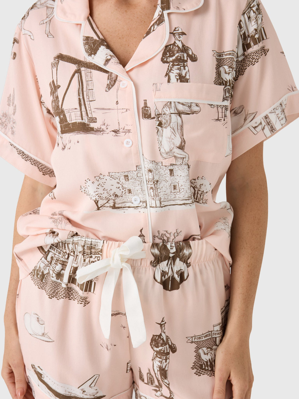 Katie Kime Women's Texas Toile Pajama Set