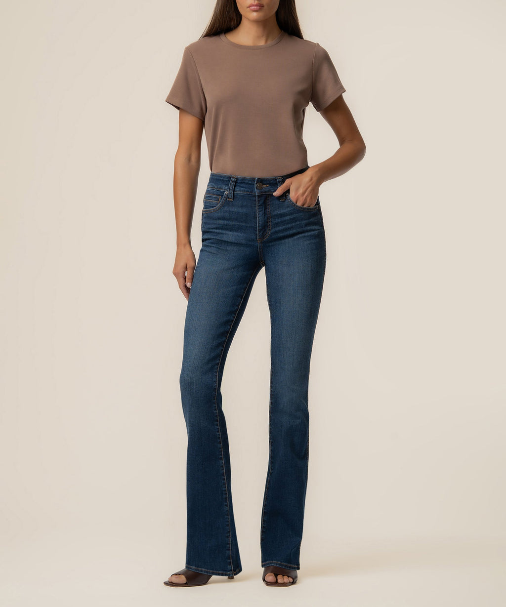 Natalie High Rise Bootcut Long Inseam in Monument Wash