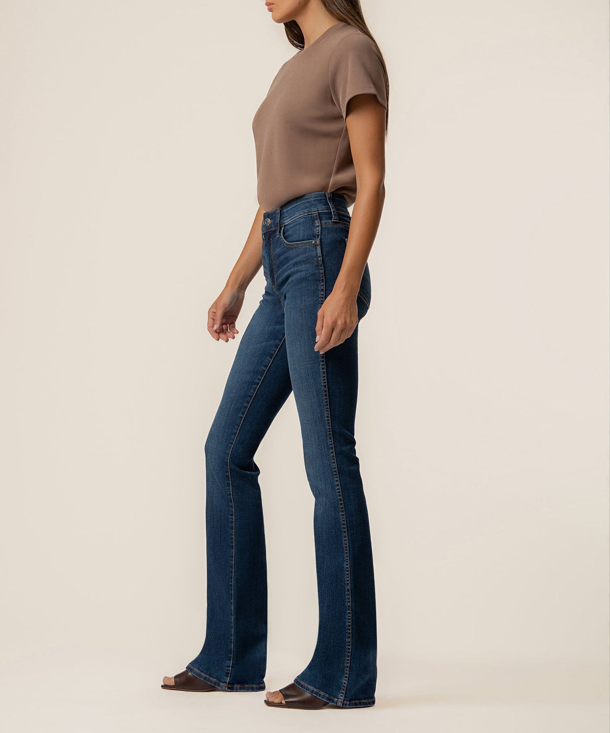 Natalie High Rise Bootcut in Monument Wash