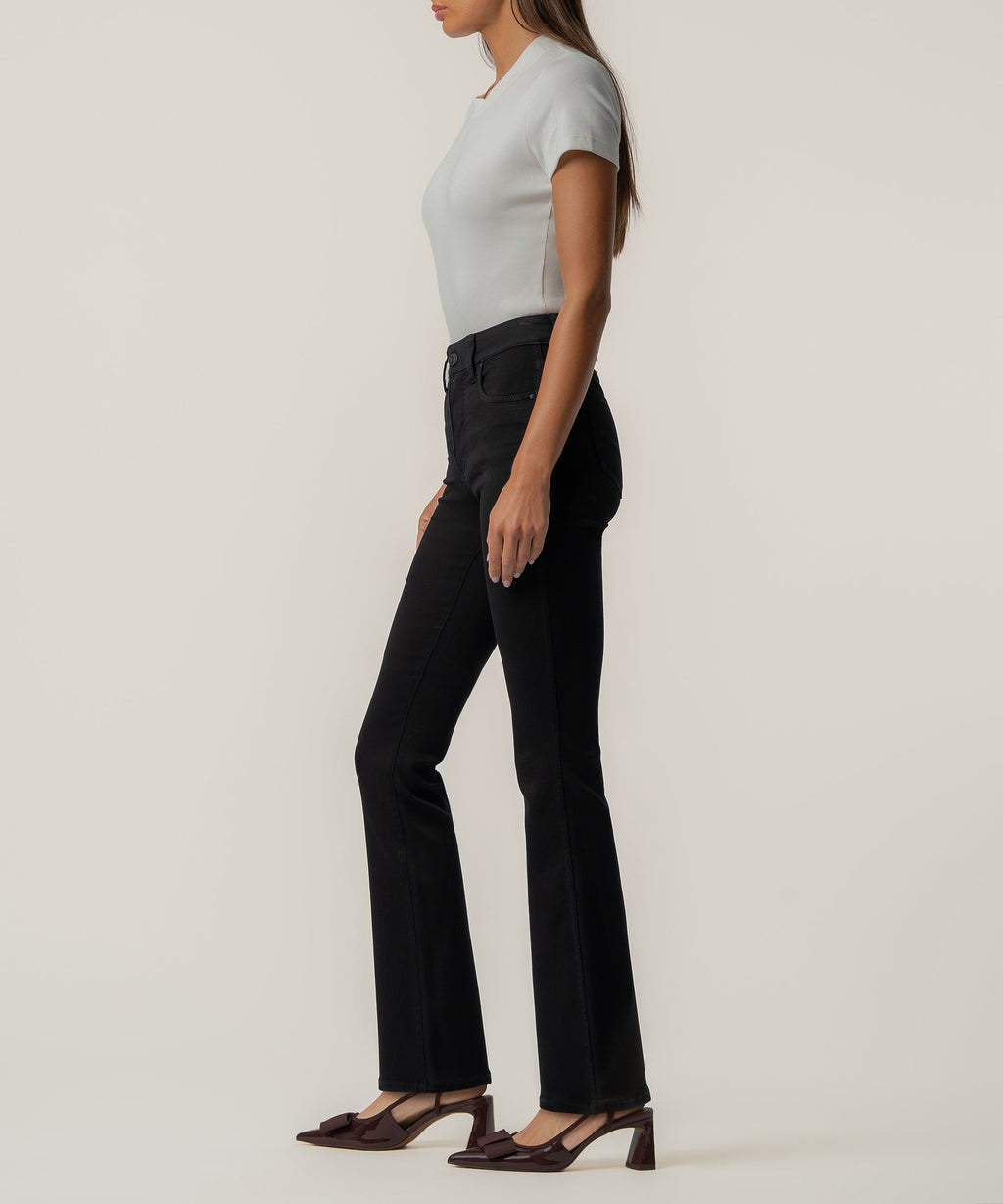 Natalie High Rise Bootcut Short Inseam in Black