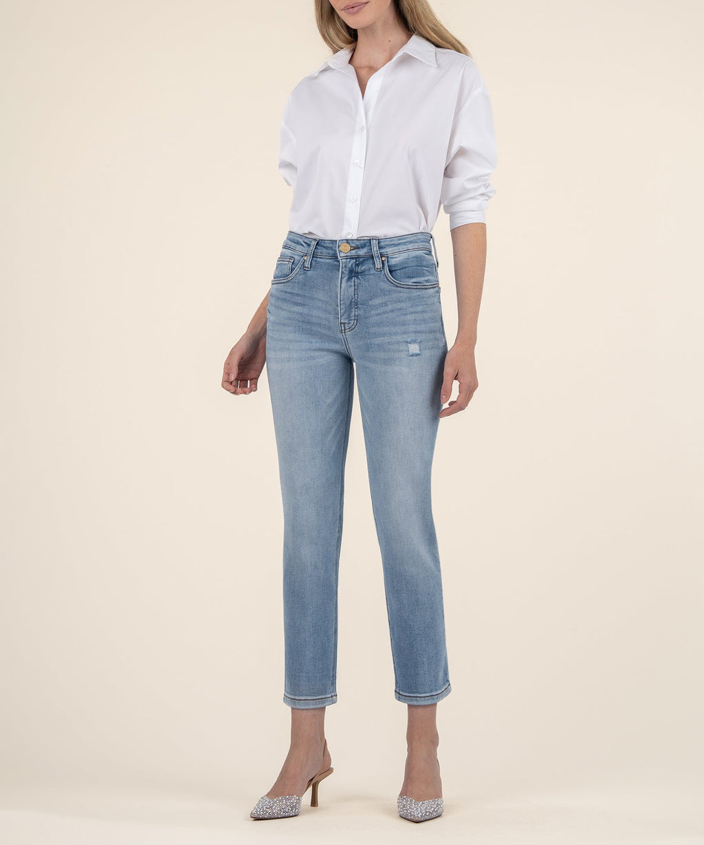 Rachael High Rise Mom Jean in Recognition Wash