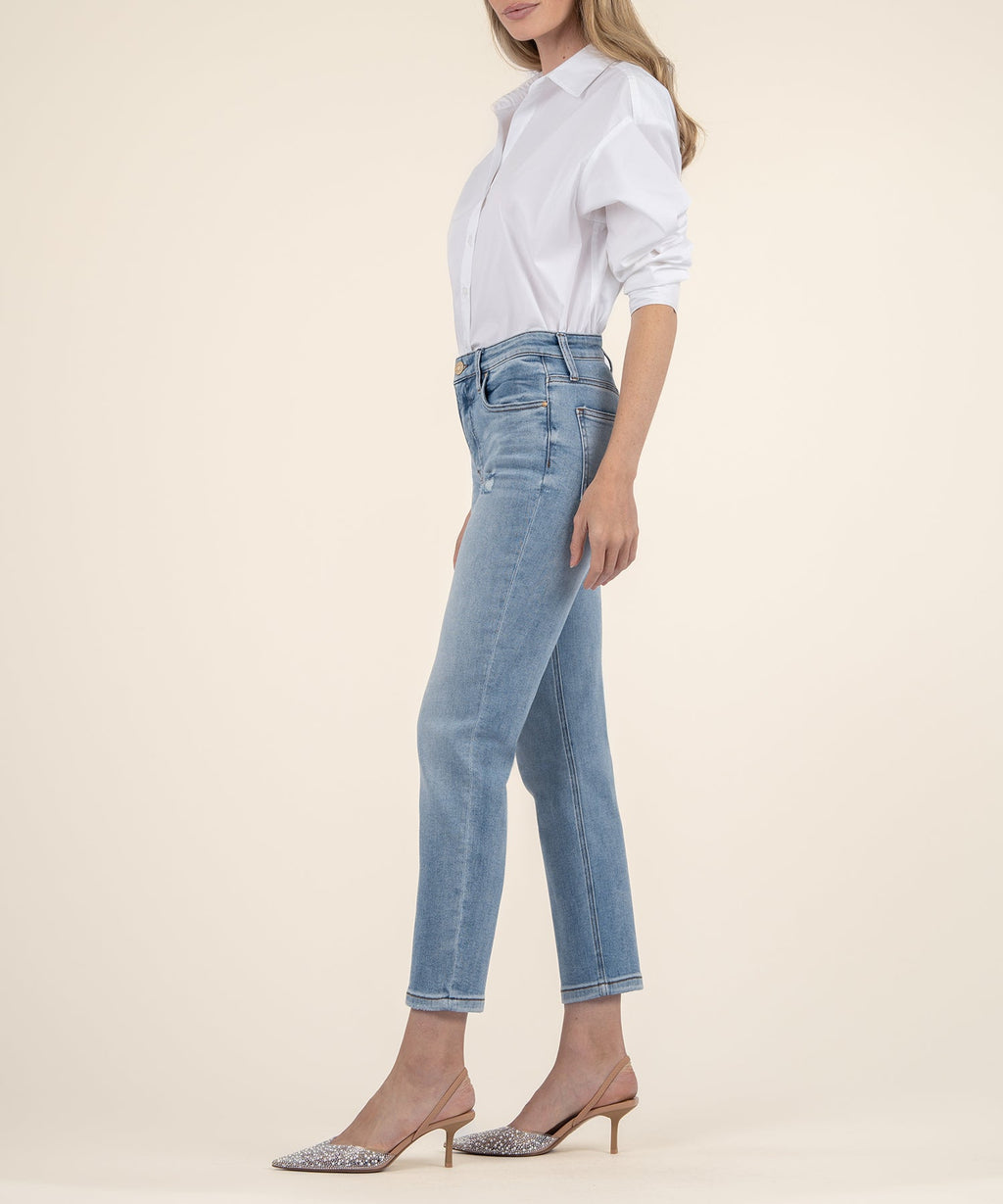 Rachael High Rise Mom Jean in Recognition Wash
