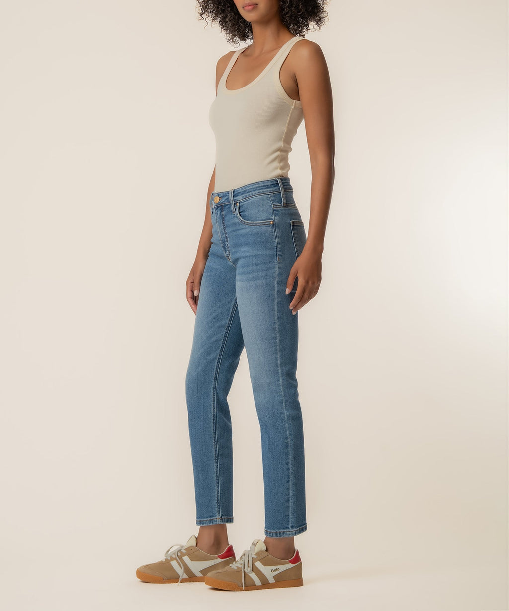Rachael High Rise Mom Jean in Respond Wash