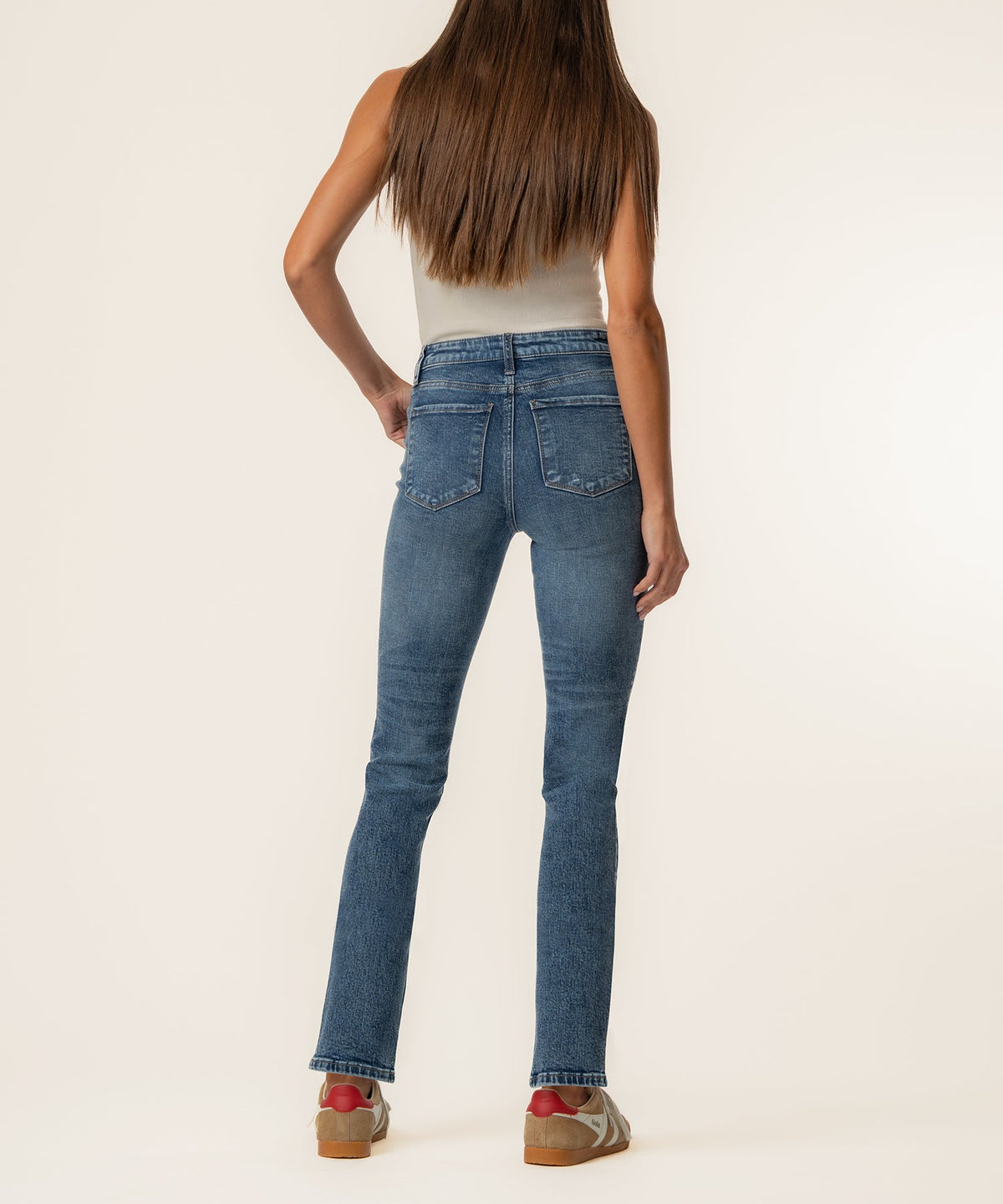 Reese High Rise Ankle Straight in Fresh Wash