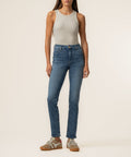 Reese High Rise Ankle Straight in Fresh Wash