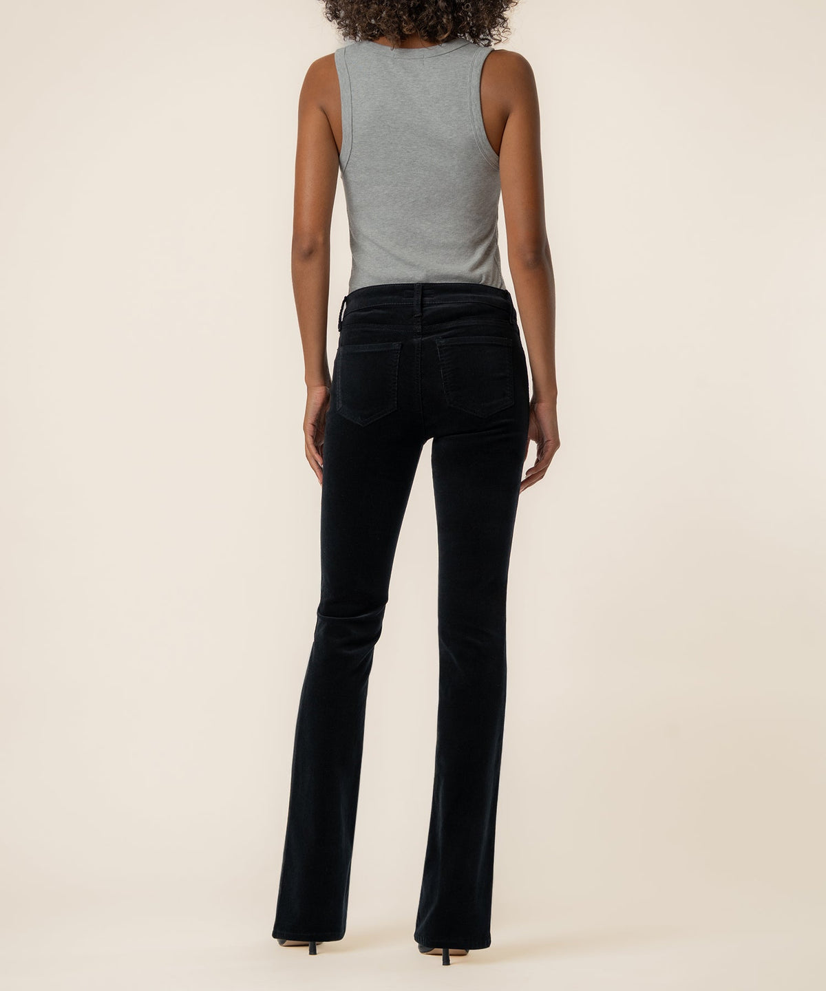 Natalie Corduroy Bootcut in Black