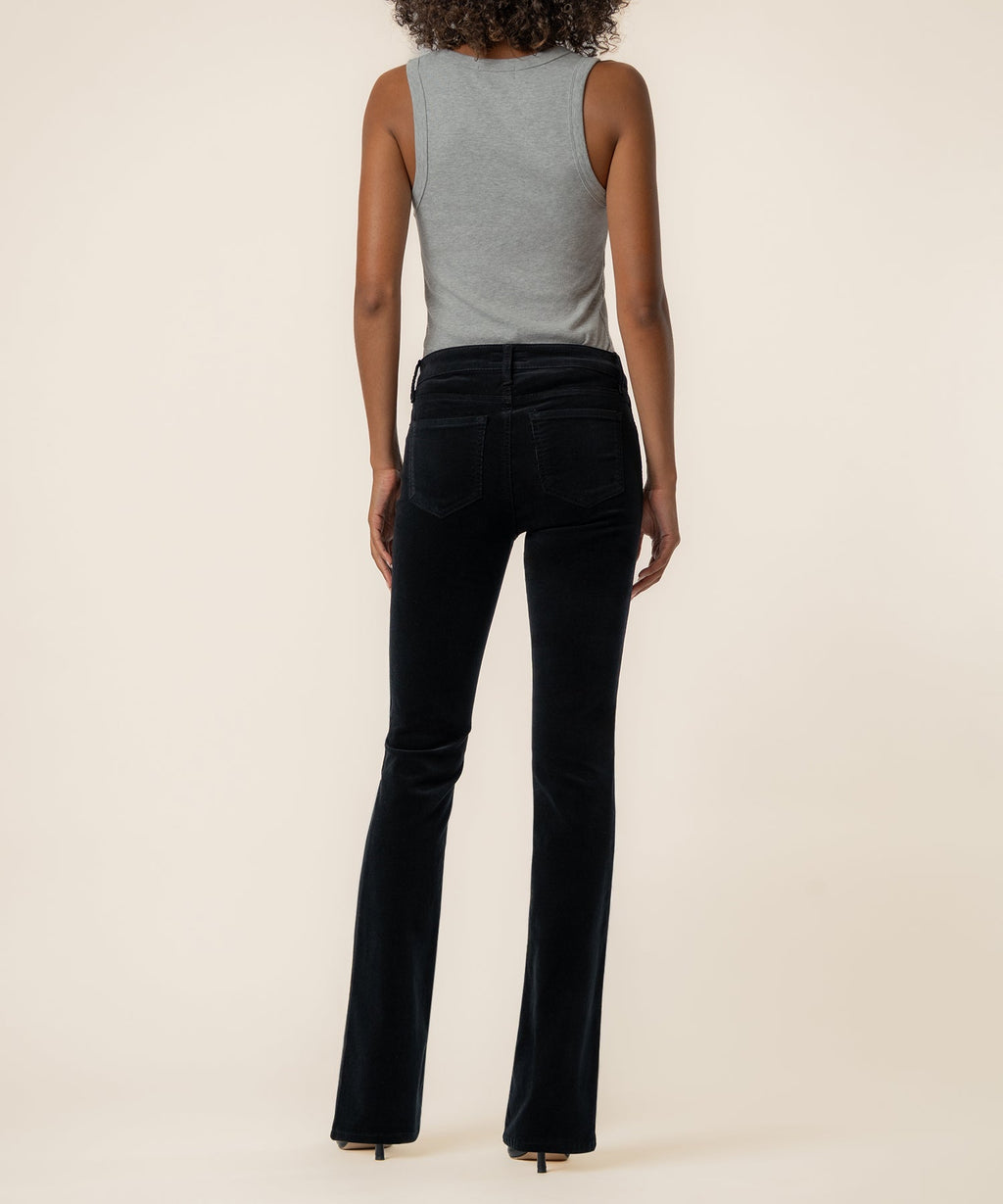 Natalie Corduroy Bootcut, Petite in Black