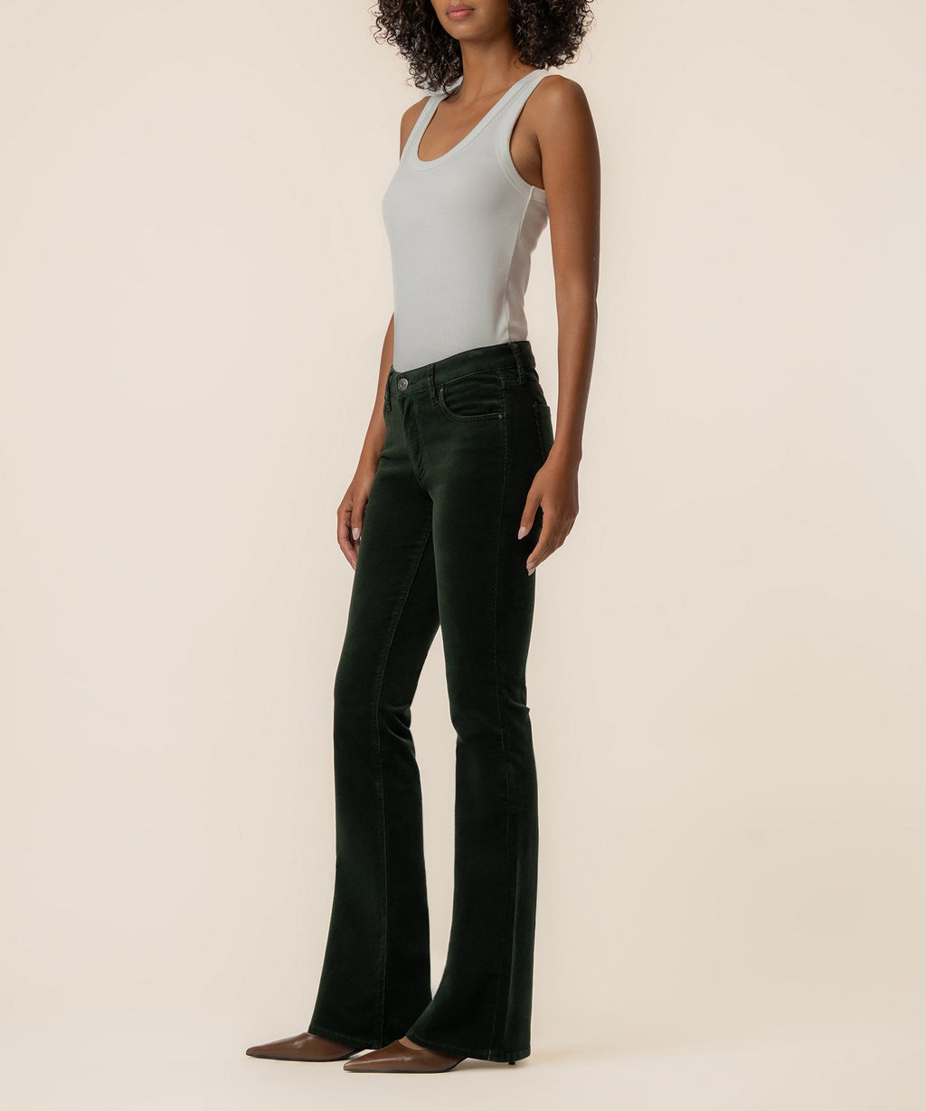 Natalie Corduroy Bootcut in Dark Forest