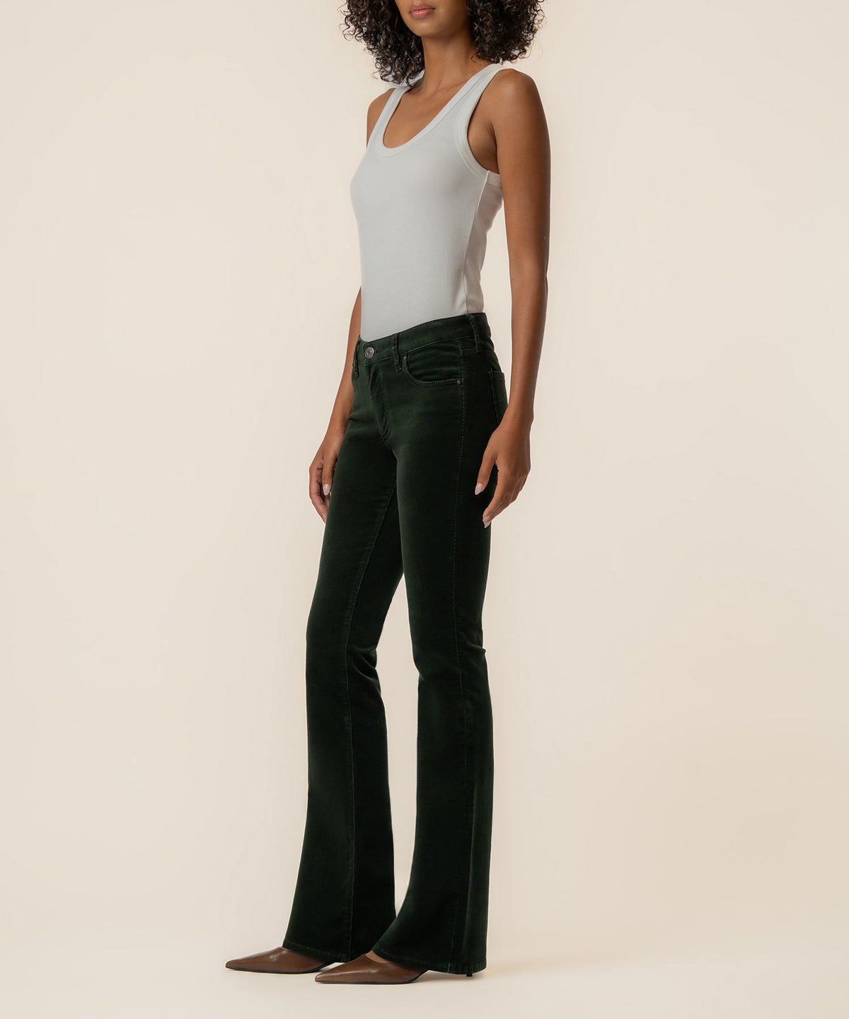 Natalie Corduroy Bootcut in Dark Forest