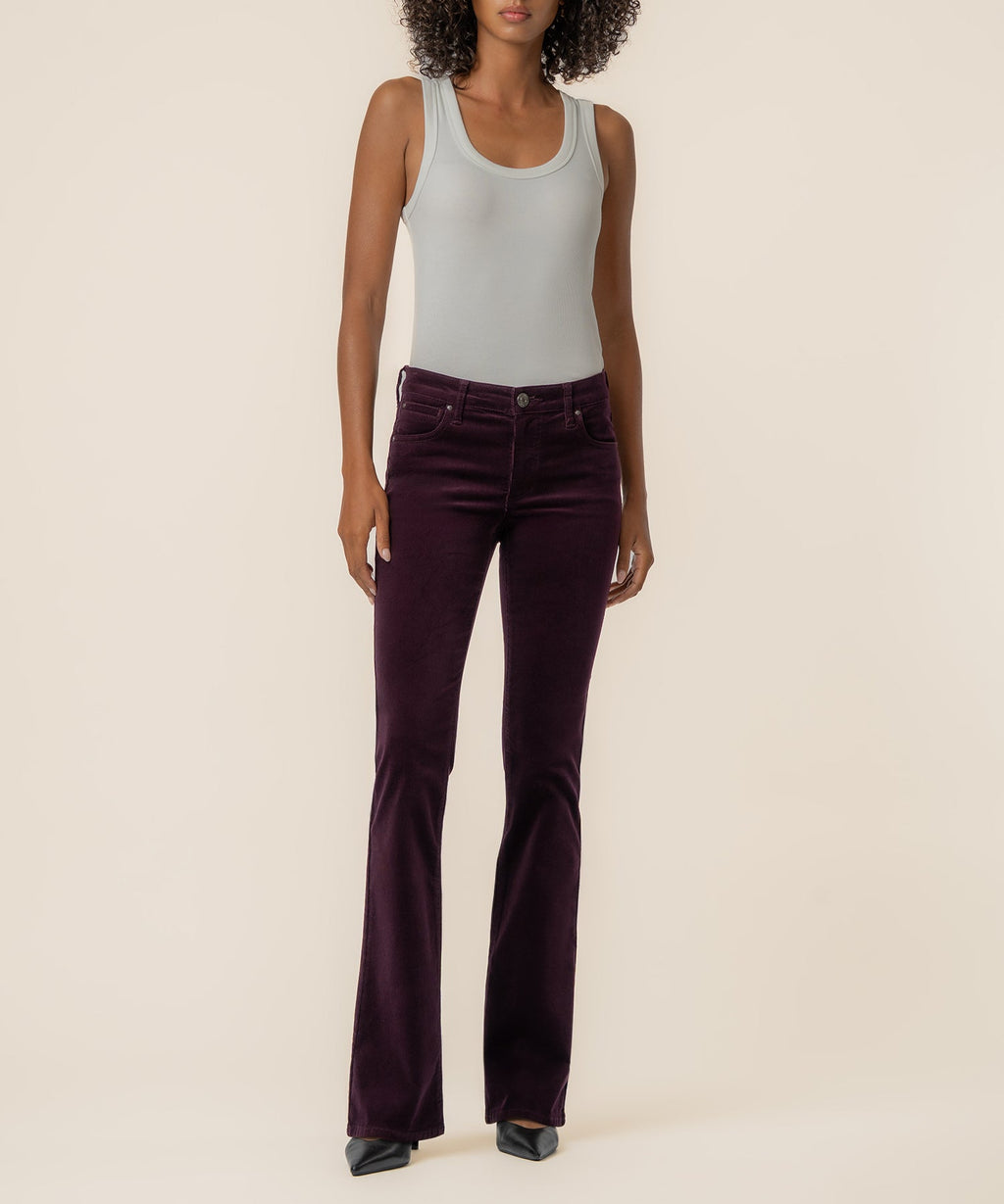 Natalie Corduroy Bootcut in Eggplant
