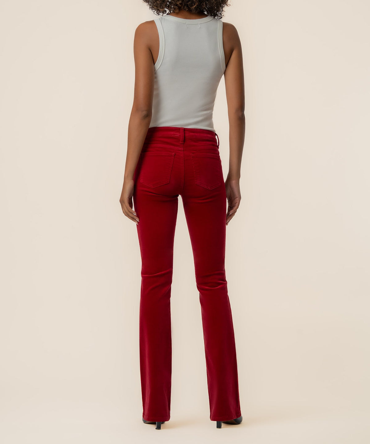 Natalie Corduroy Bootcut, Petite in Red