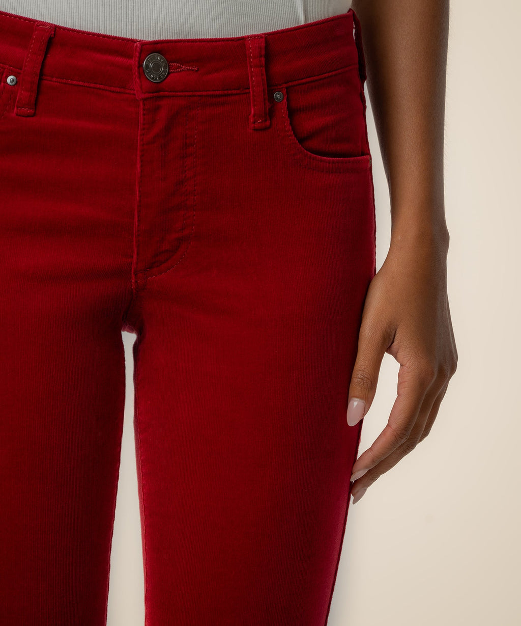 Natalie Corduroy Bootcut, Petite in Red