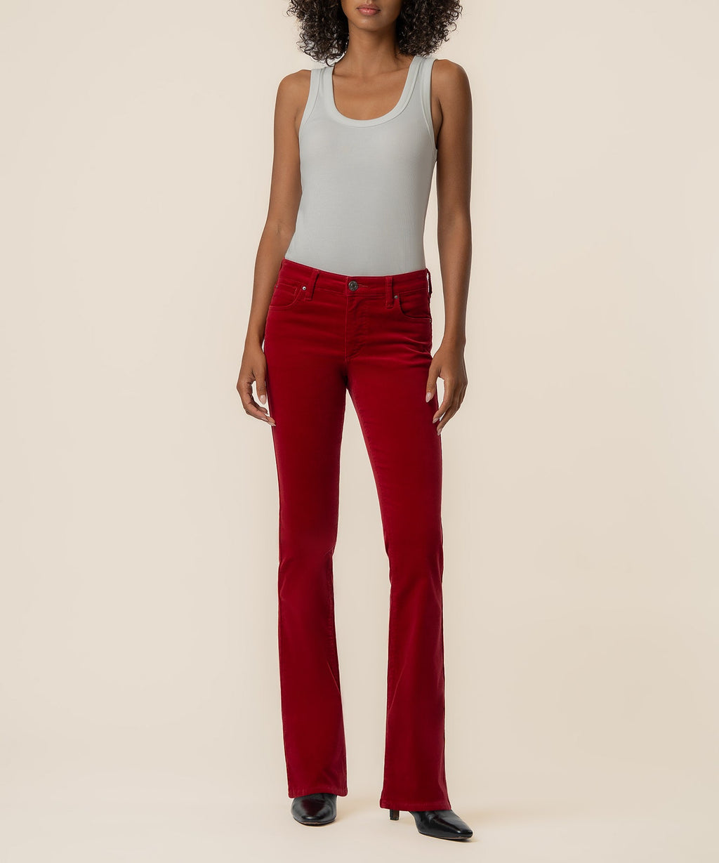 Natalie Corduroy Bootcut, Petite in Red