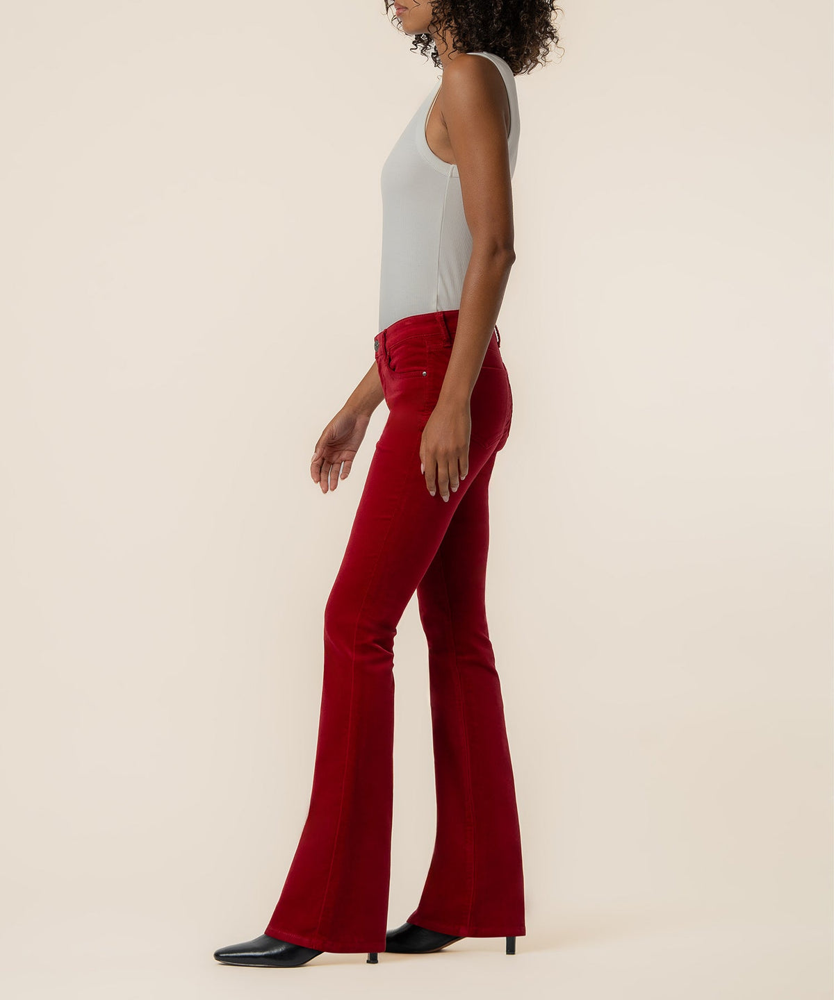 Natalie Corduroy Bootcut, Petite in Red