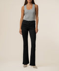 Natalie Mid Rise Bootcut, Petite in Black