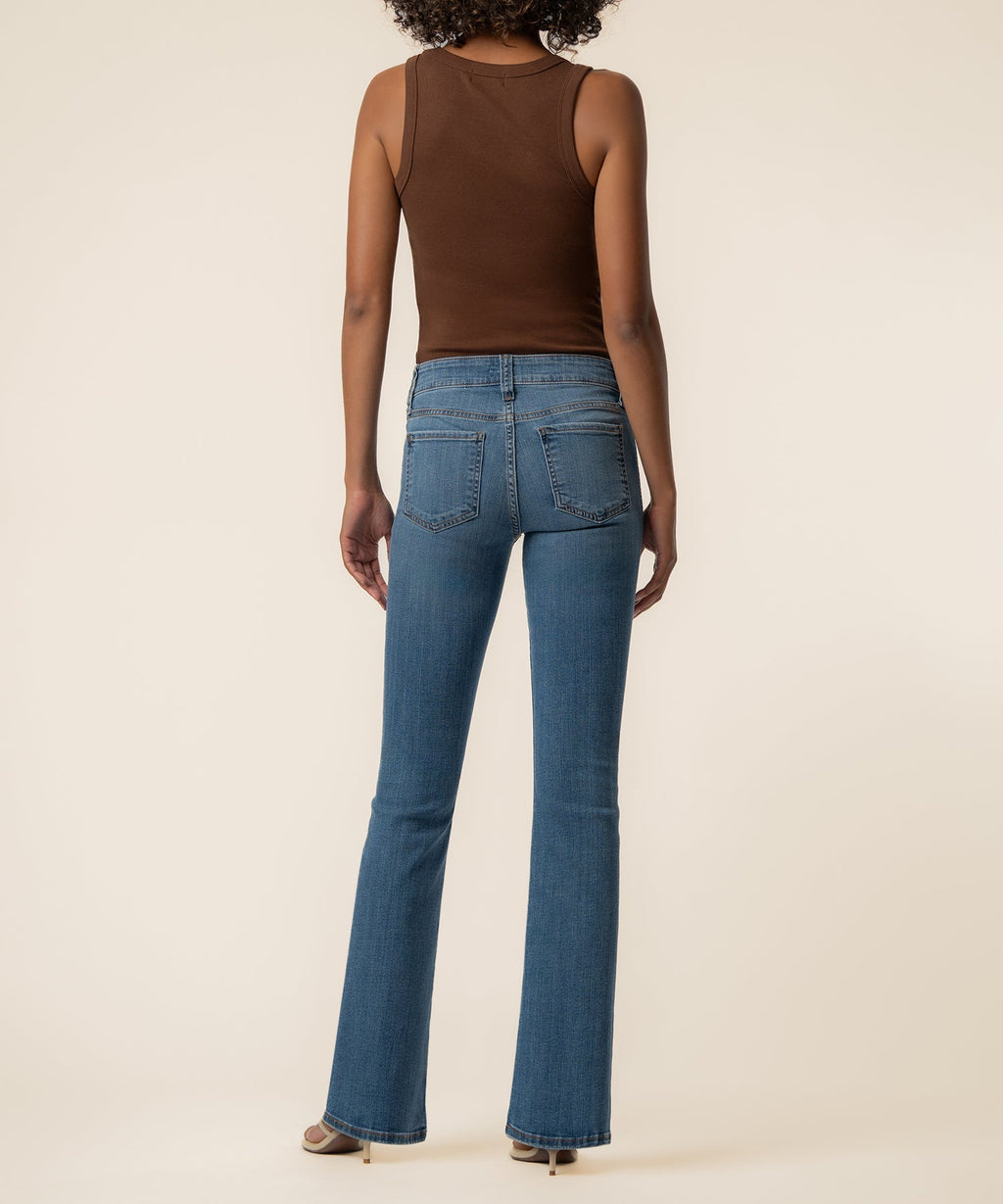 Natalie Mid Rise Bootcut, Petite in Interactive Wash