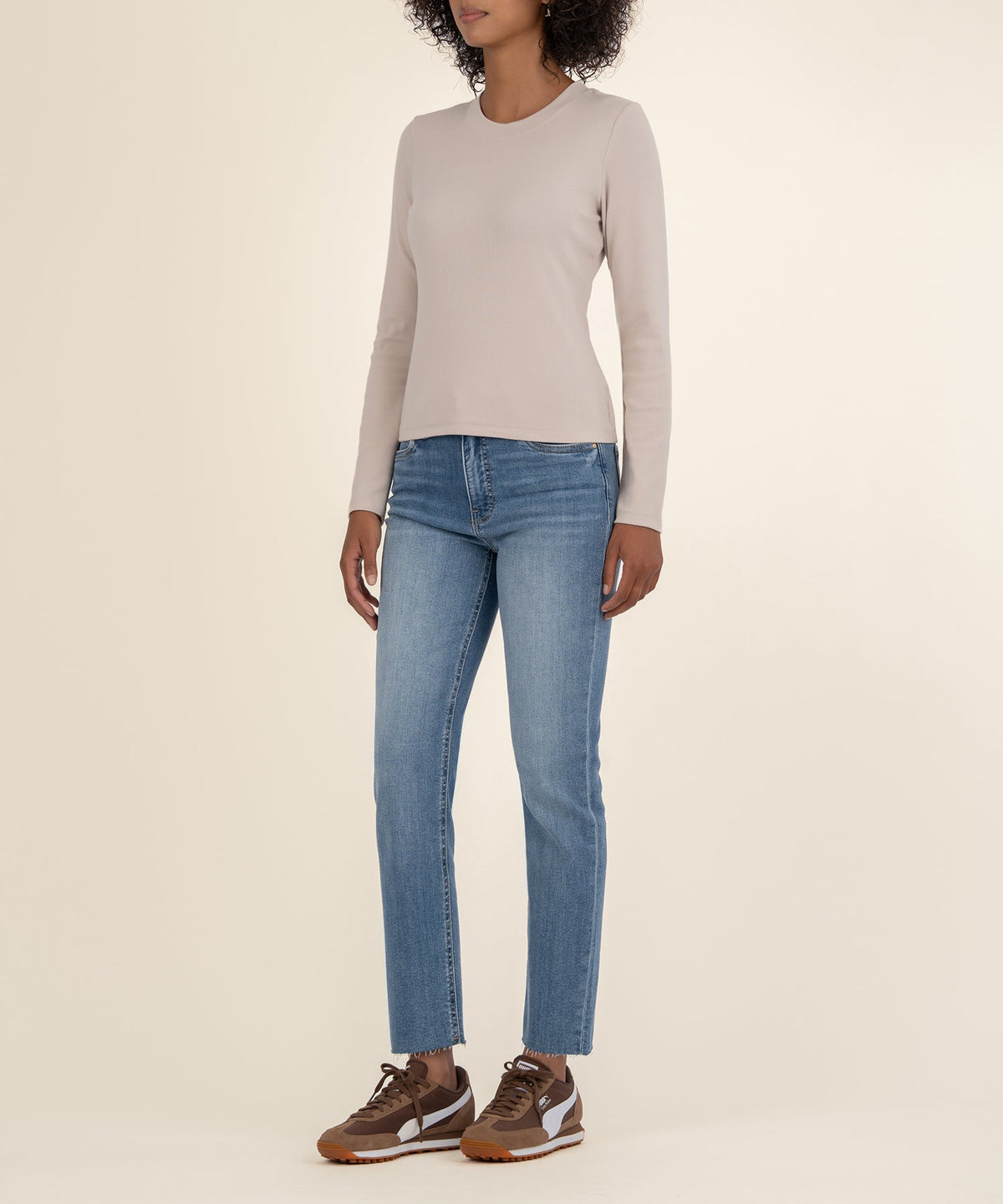 Noelie Knit Top in Taupe