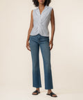 Sara Linen Top in White