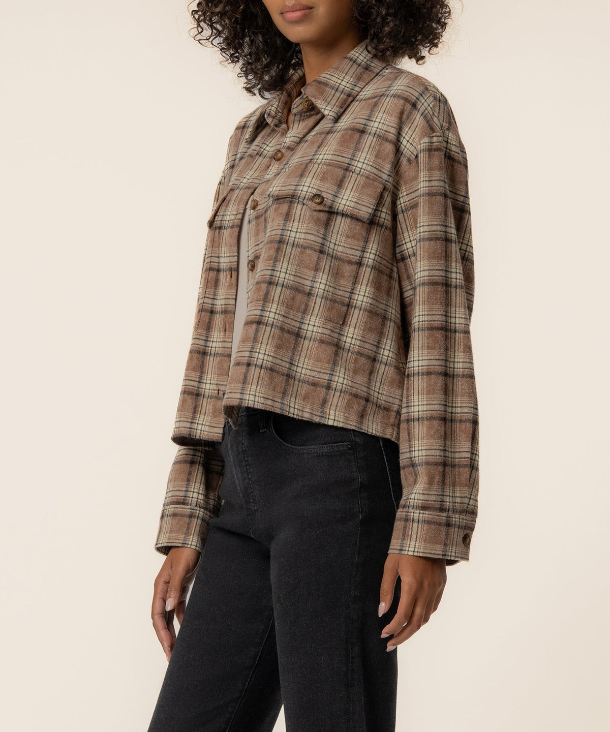 Mira Boxy Top in Saddle Brown