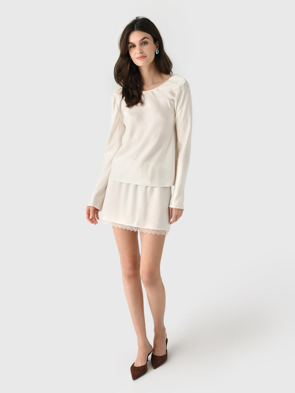 Leset Women's Barb Lace Mini Skirt