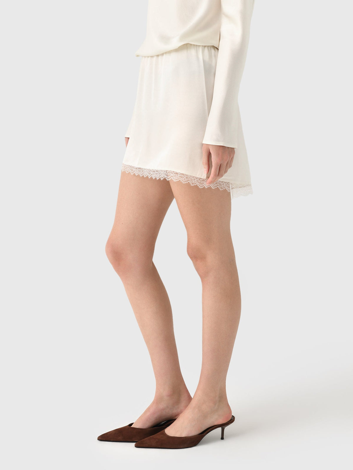 Leset Women's Barb Lace Mini Skirt