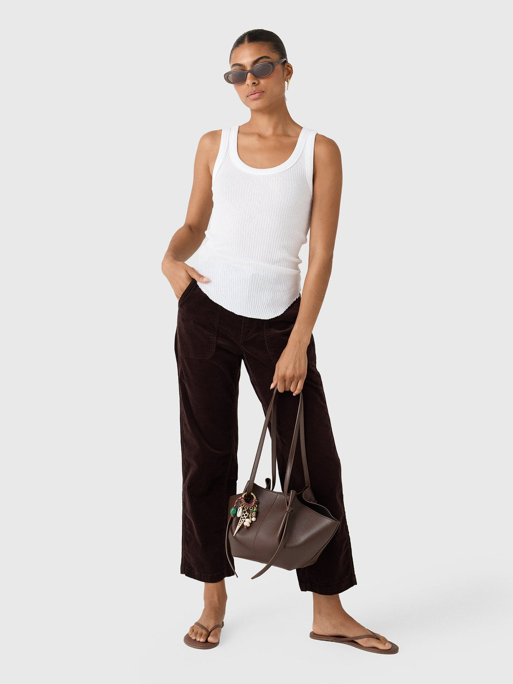 Enza Costa Women's Pointelle Knit Tank