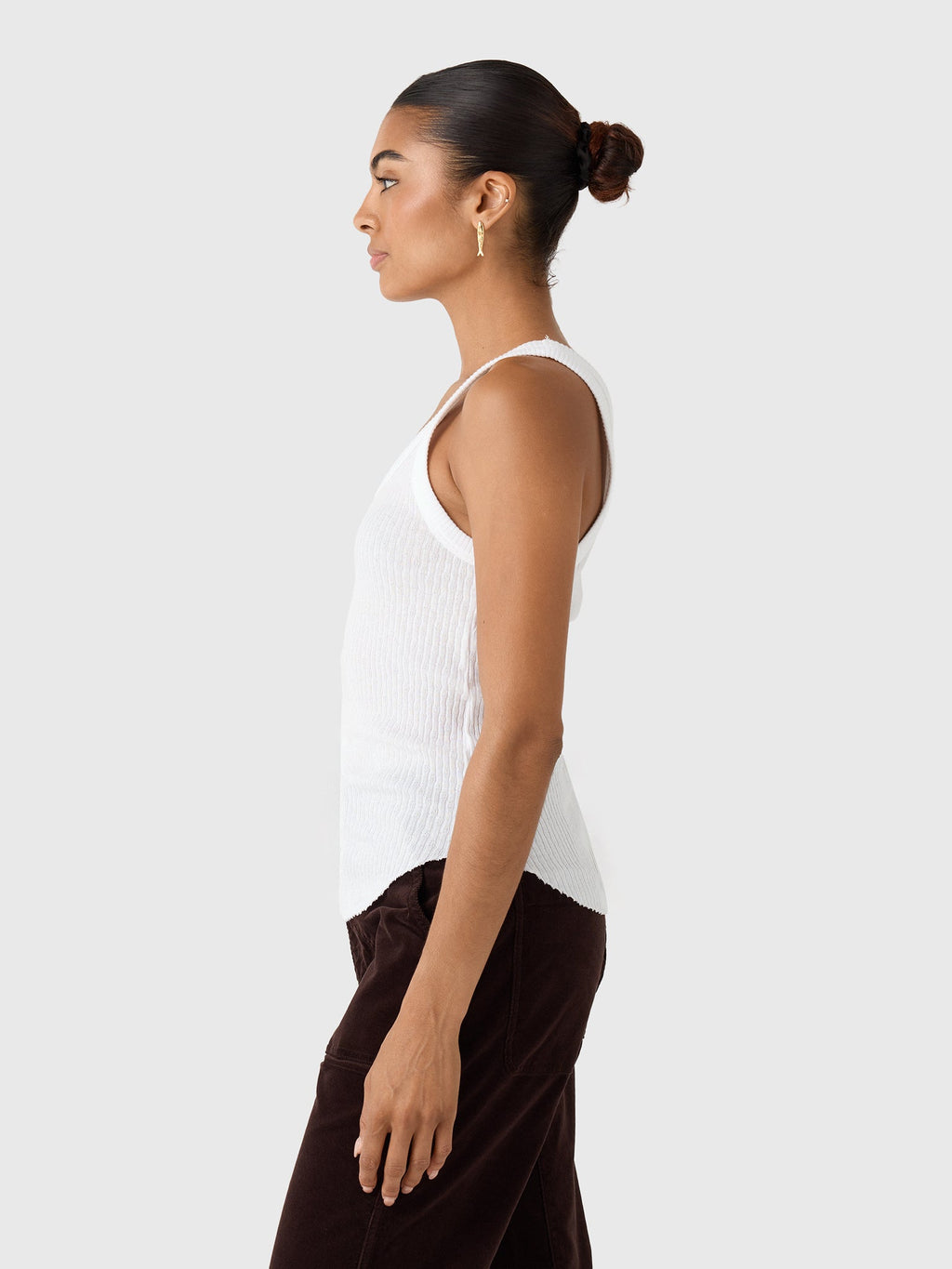 Enza Costa Women's Pointelle Knit Tank