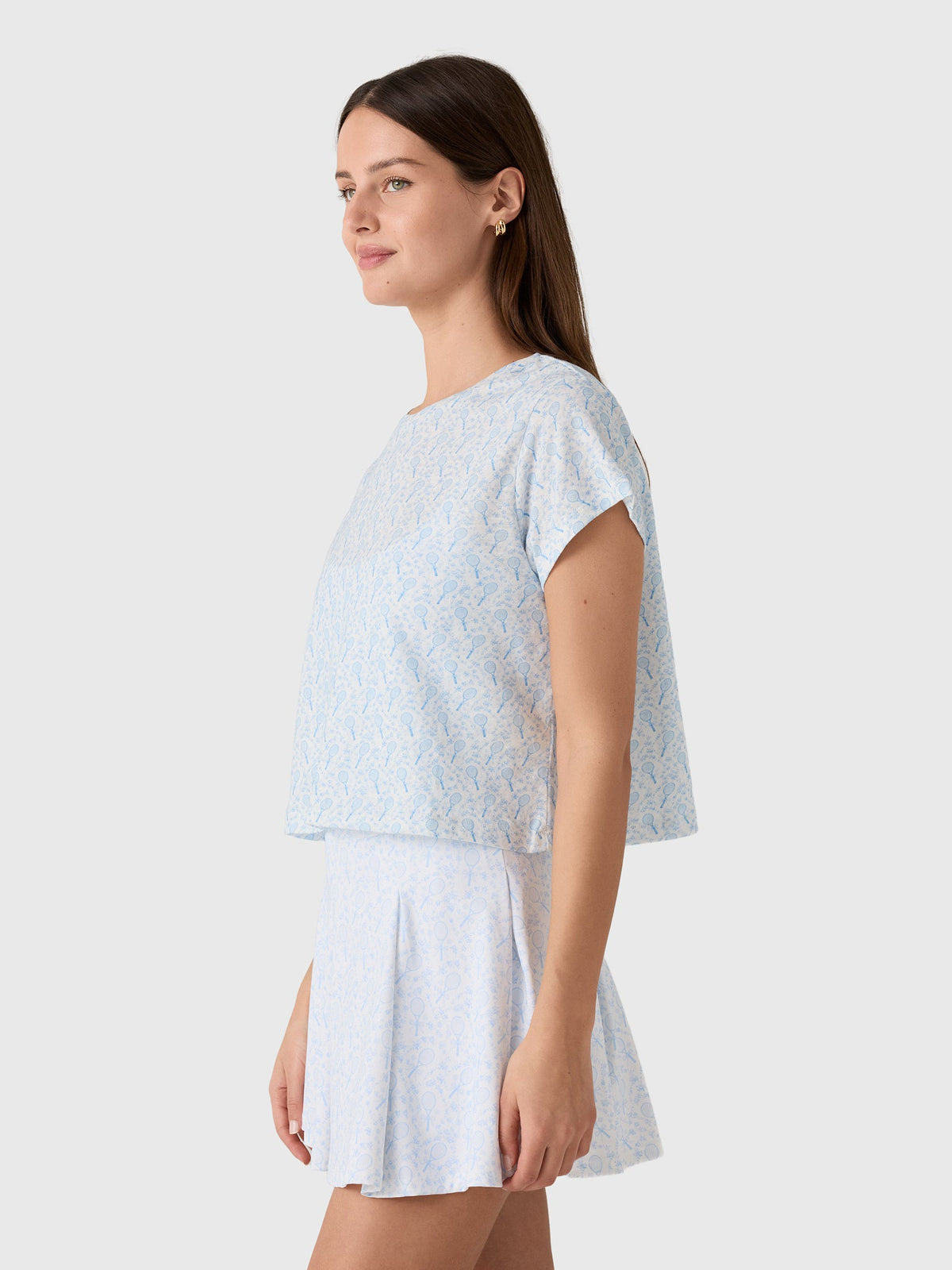 LoveShackFancy Women's Rubin Cropped Tee