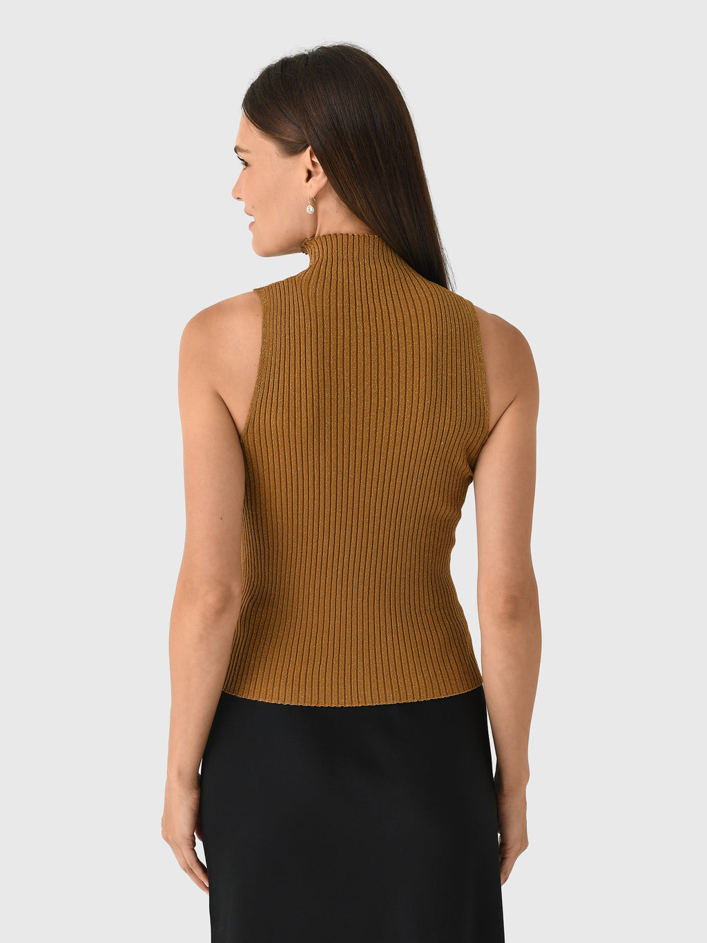 Leset Women's Blake Rib Sleeveless Turtleneck