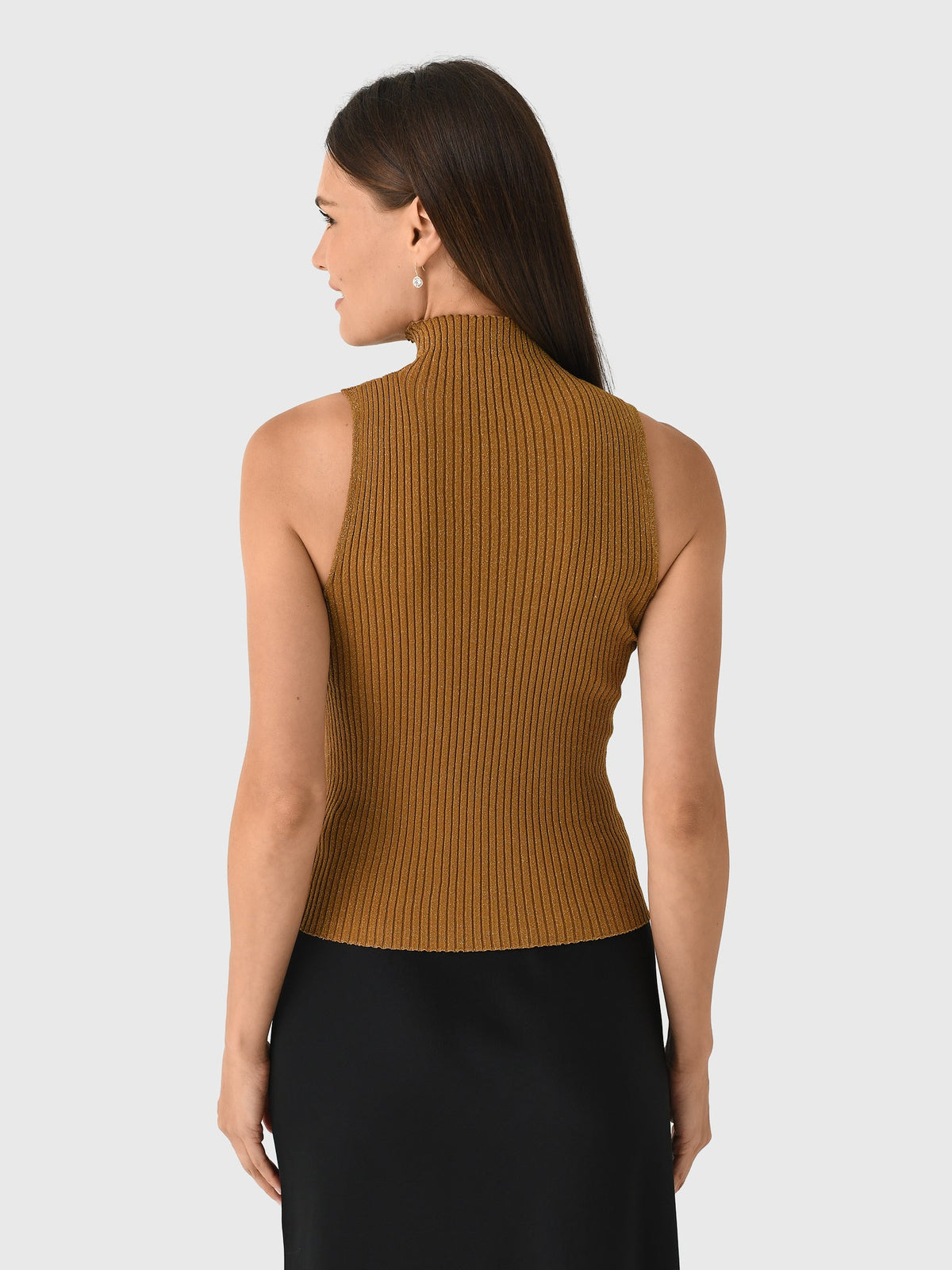 Leset Women's Blake Rib Sleeveless Turtleneck