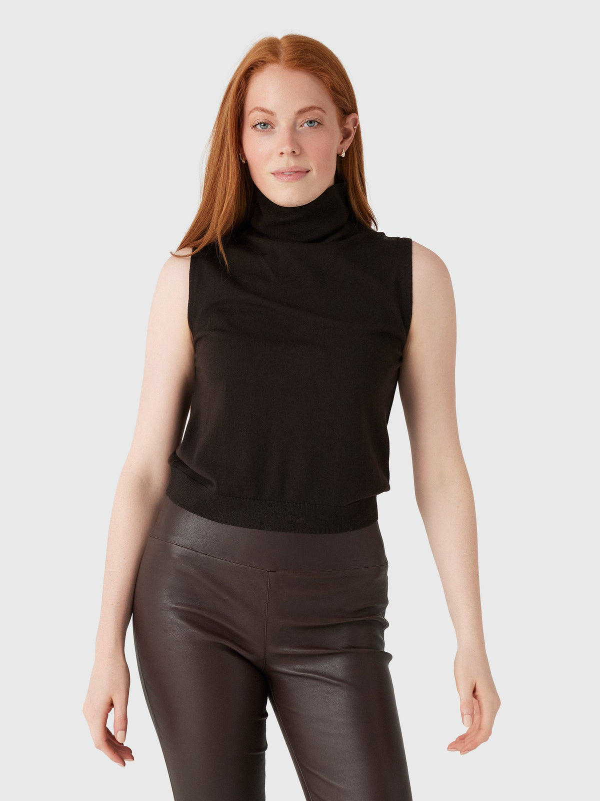 Leset Women's James Sleeveless Turtleneck