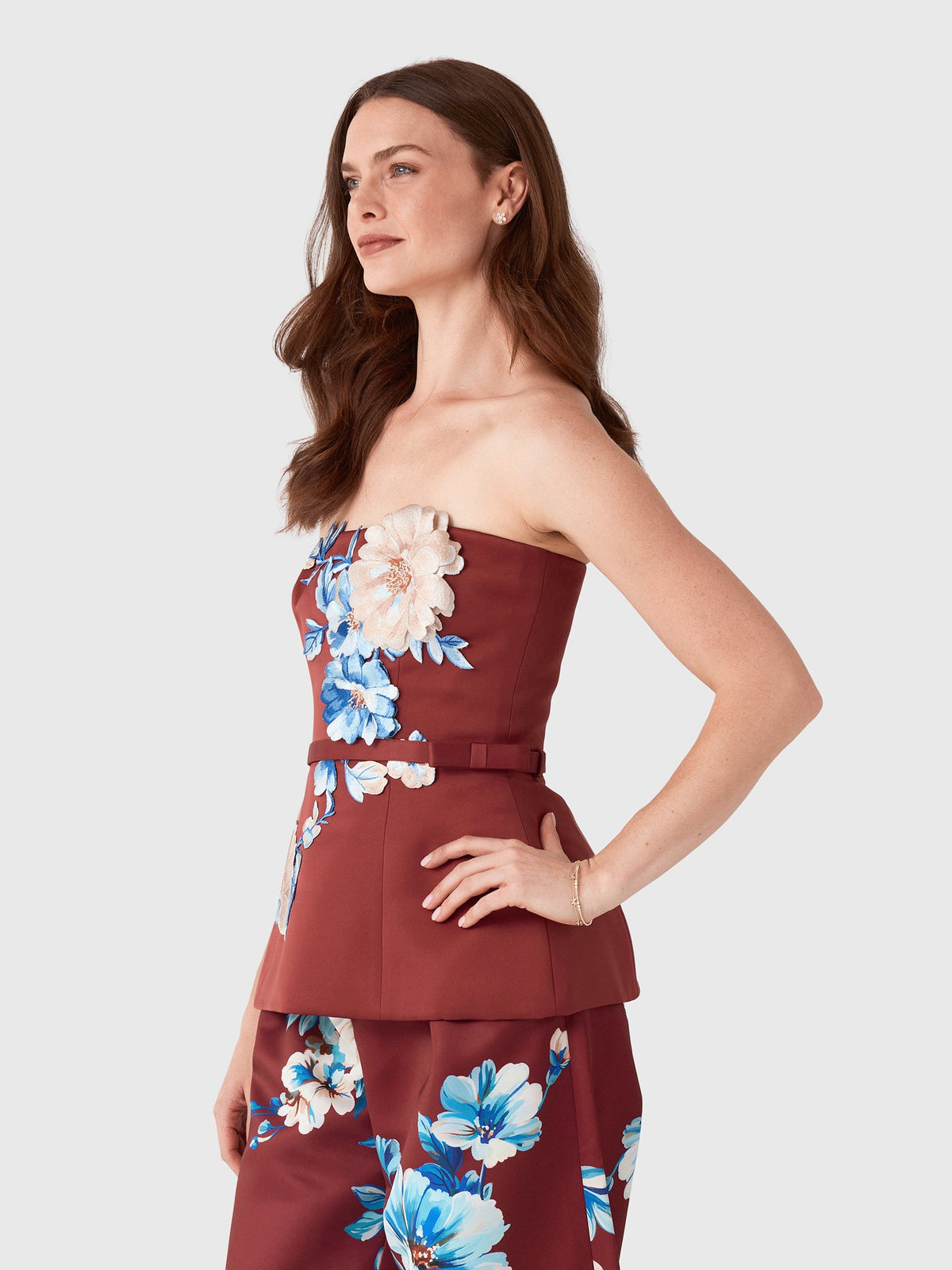 Leo Lin Women's Nadia Embroidered Bustier Top