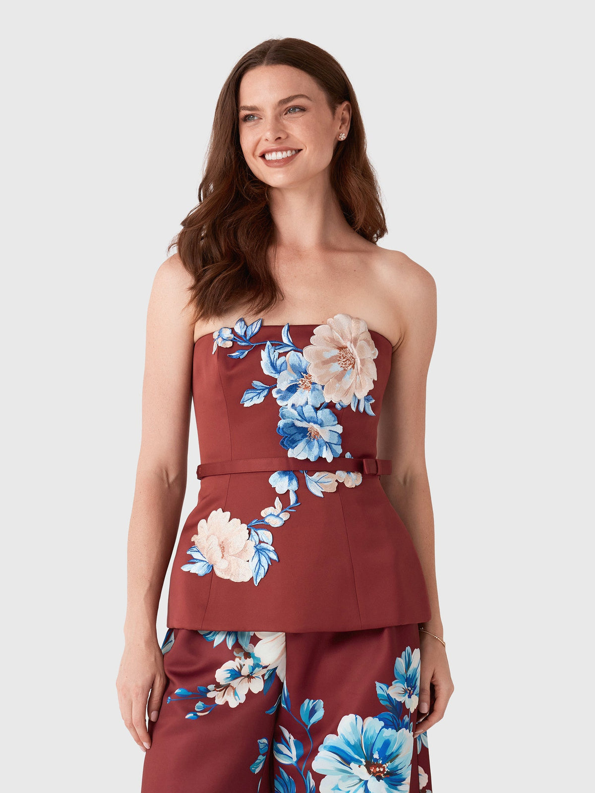 Leo Lin Women's Nadia Embroidered Bustier Top