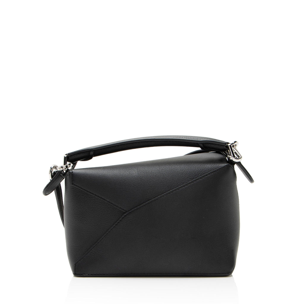 Loewe Calfskin Puzzle Edge Mini Bag - Black