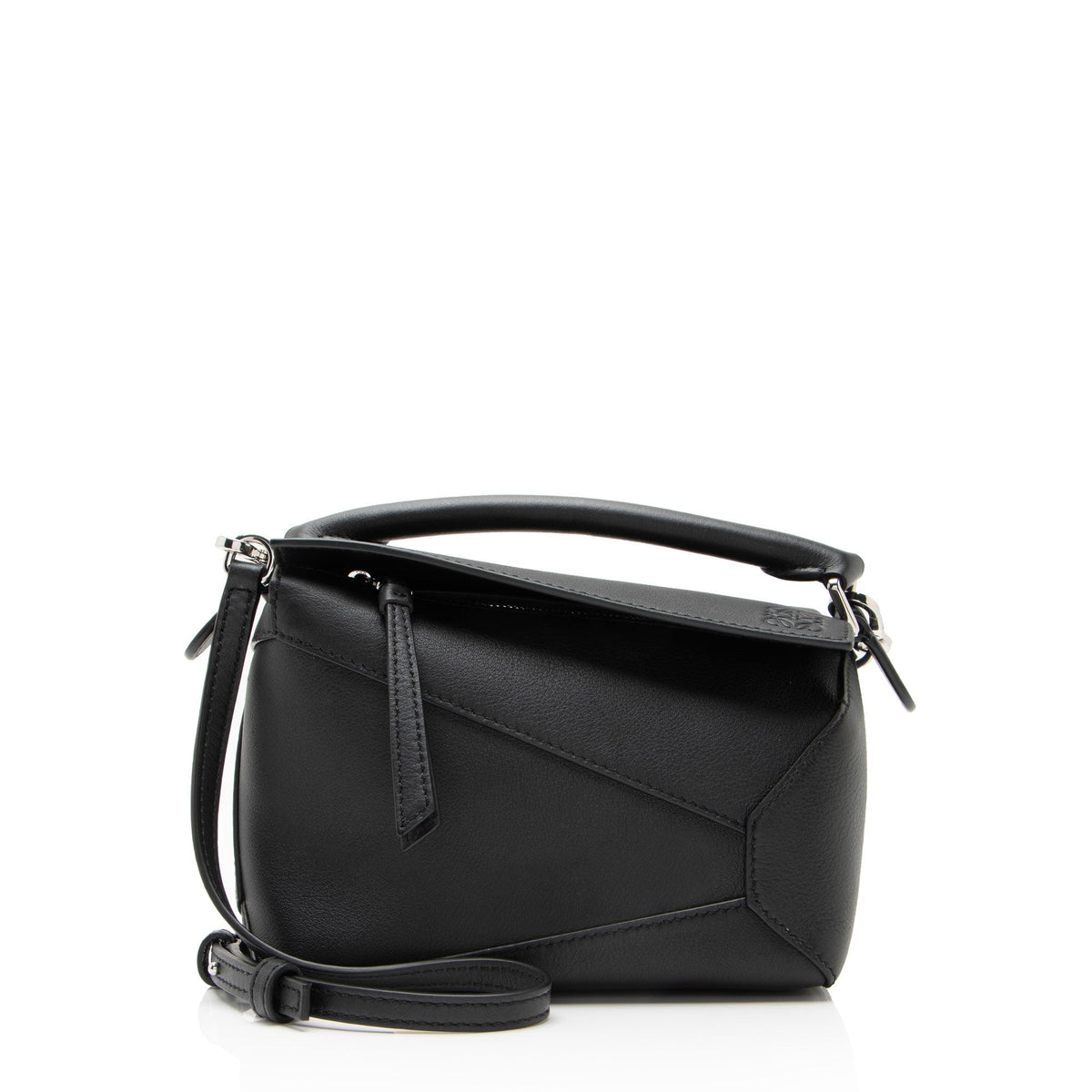 Loewe Calfskin Puzzle Edge Mini Bag - Black