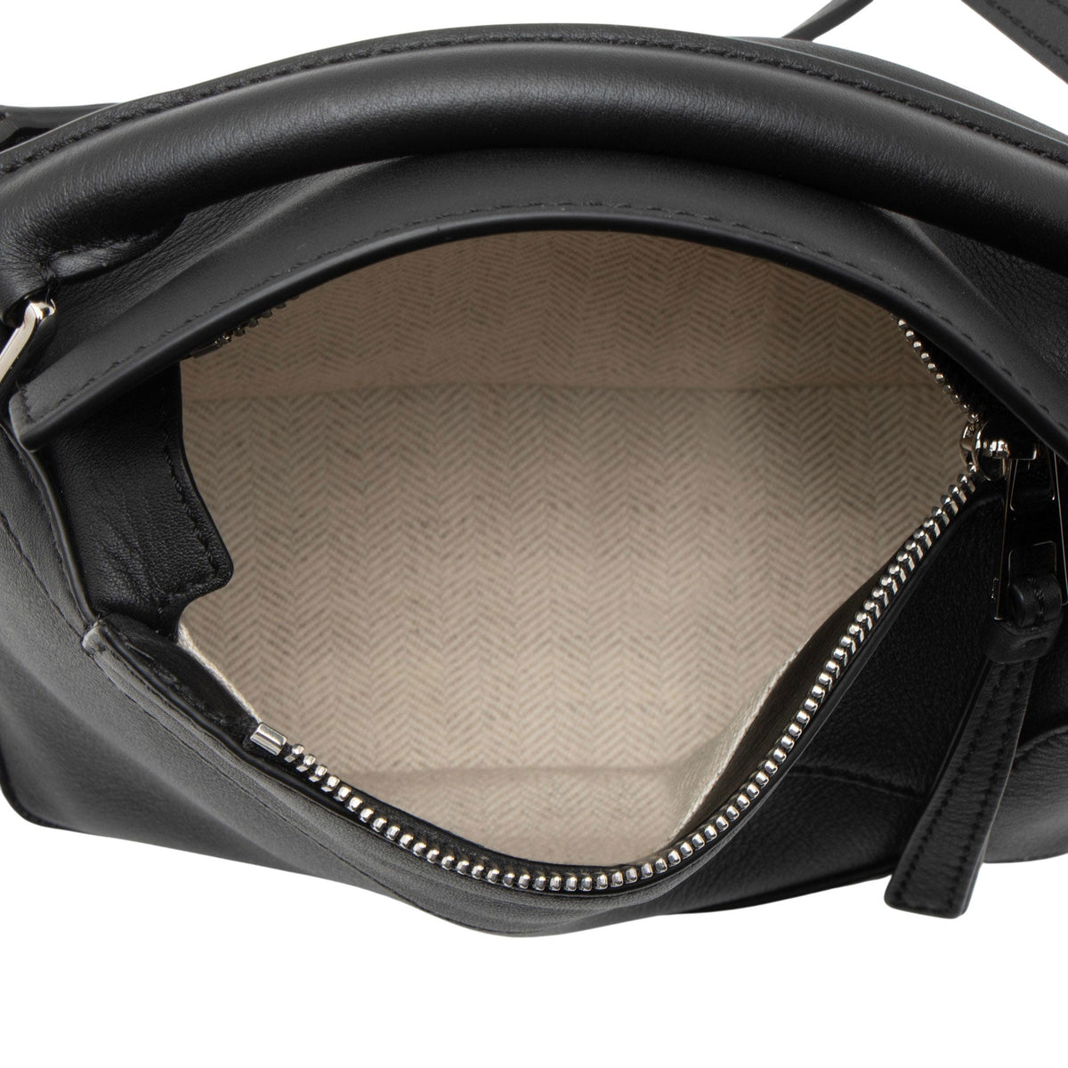 Loewe Calfskin Puzzle Edge Mini Bag - Black