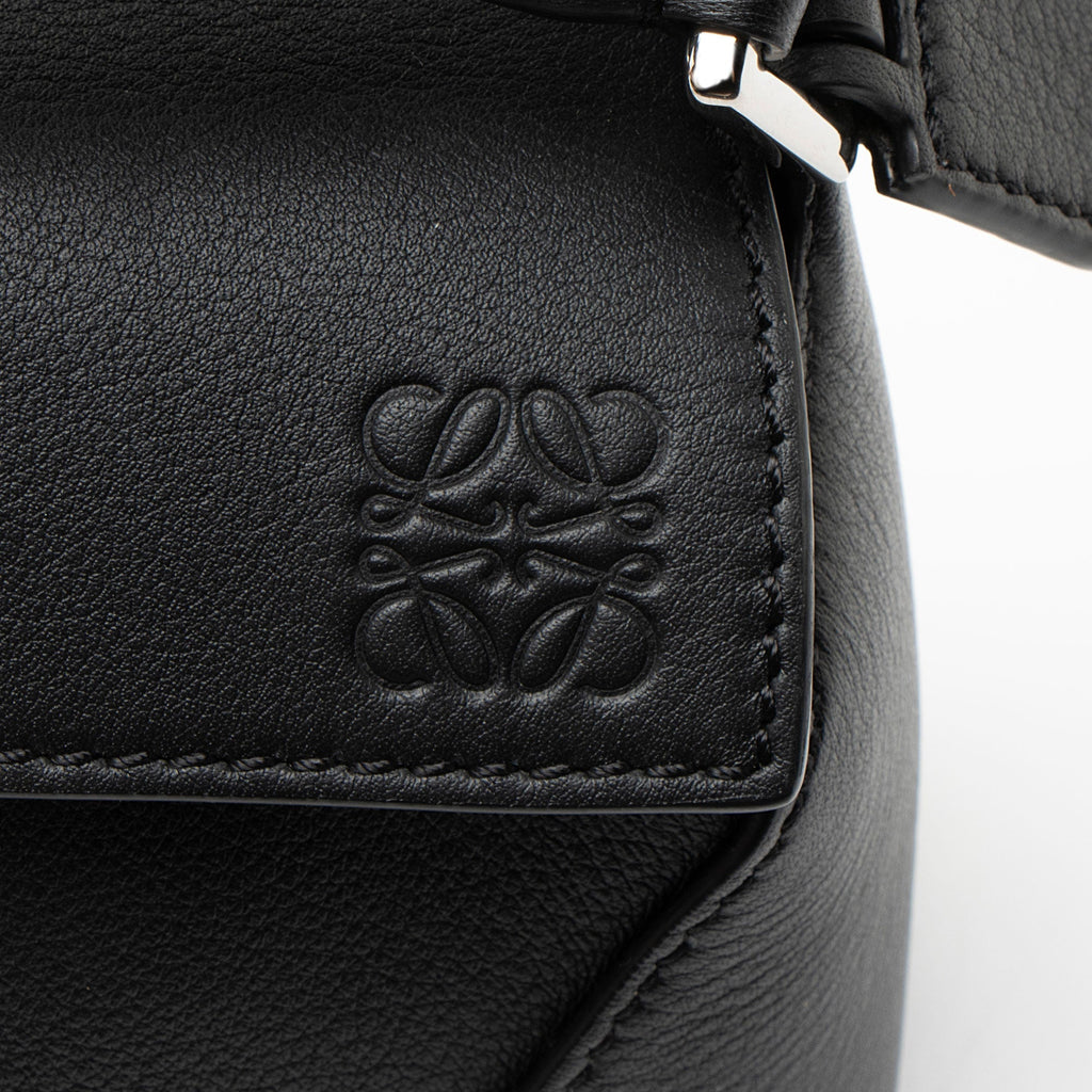 Loewe Calfskin Puzzle Edge Mini Bag - Black