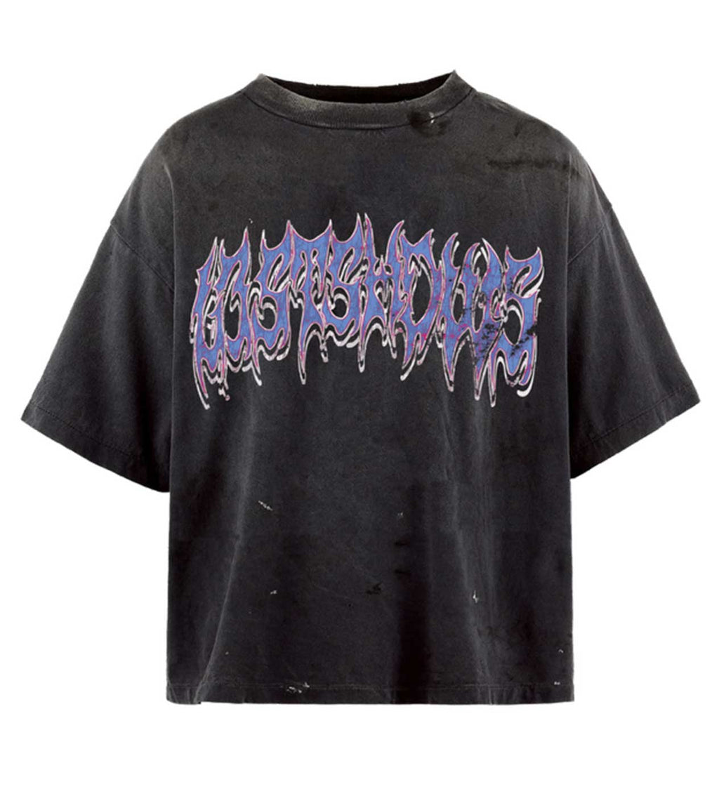 Lost Shdws Metallic Font Tee Black