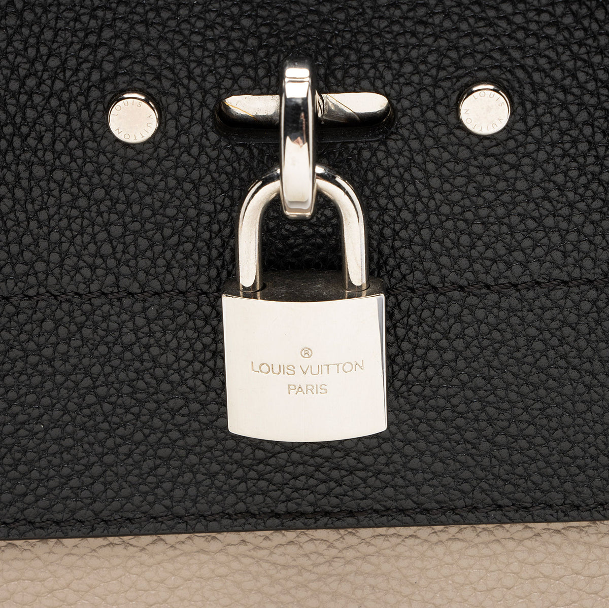 Louis Vuitton Calfskin City Steamer MM Tote Bag - Beige/Black