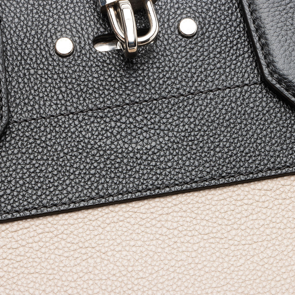 Louis Vuitton Calfskin City Steamer MM Tote Bag - Beige/Black