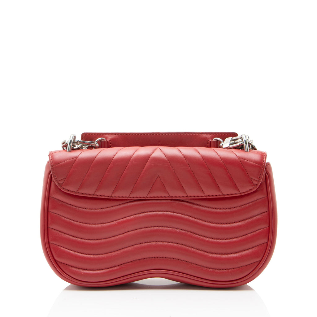 Louis Vuitton Calfskin New Wave Chain MM Shoulder Bag - Red