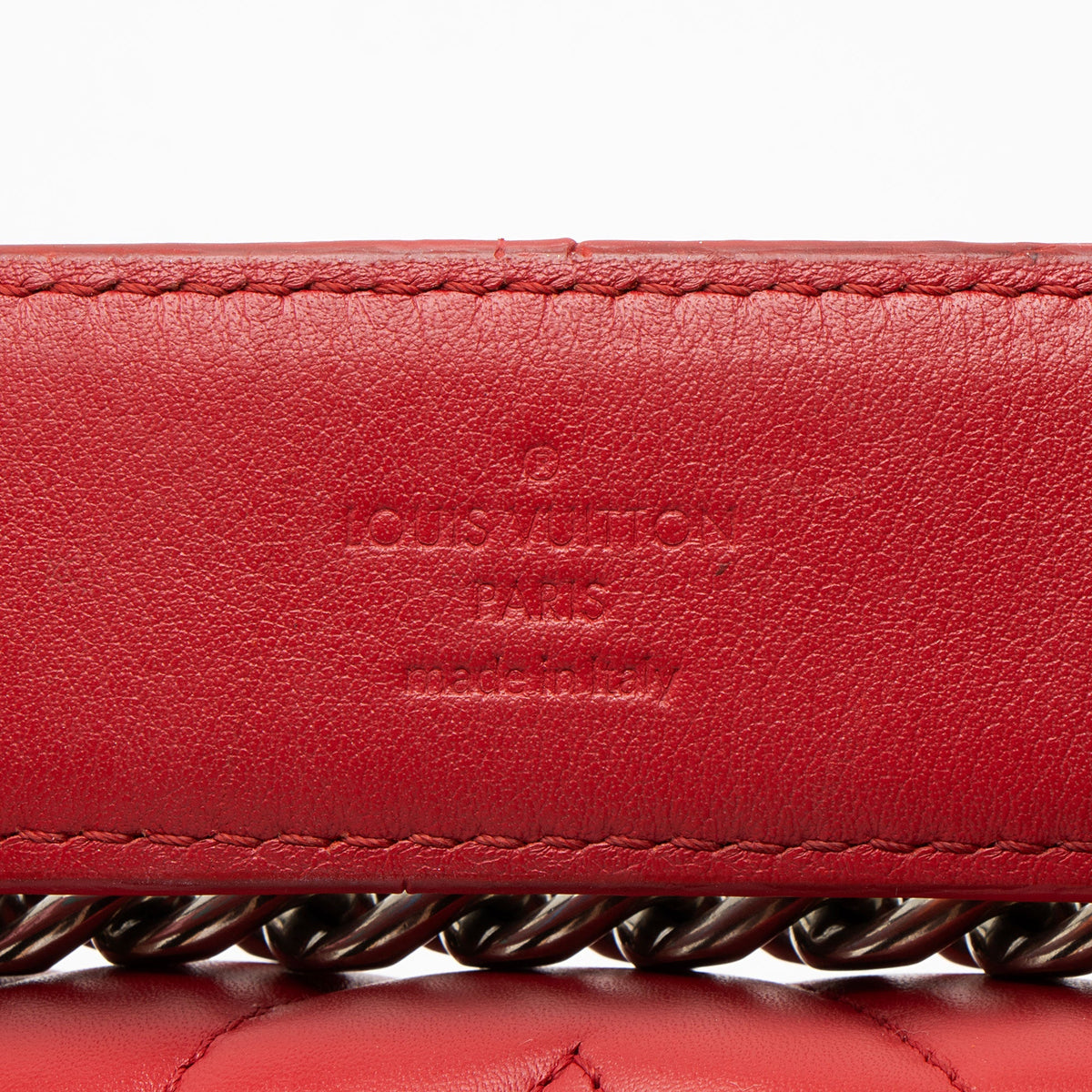Louis Vuitton Calfskin New Wave Chain MM Shoulder Bag - Red
