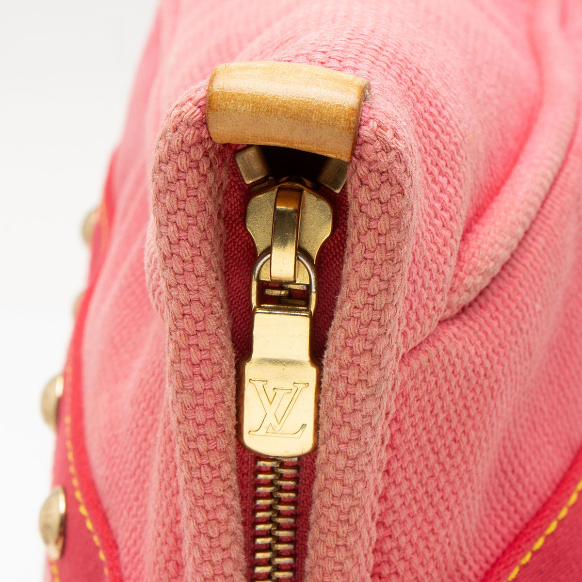 Louis Vuitton Vintage Canvas Antigua Cabas MM Tote Bag - Pink