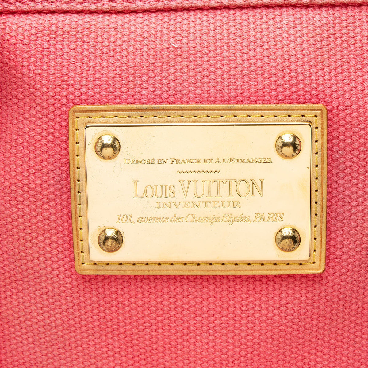 Louis Vuitton Vintage Canvas Antigua Cabas MM Tote Bag - Pink